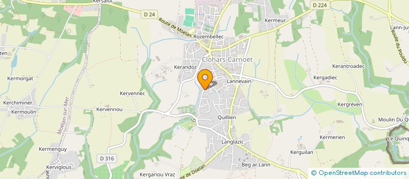 localisation de l'entreprise MEMOIRE ET PATRIMOINE DE CLOHARS-CARNOET  CLOHARS-CARNOET