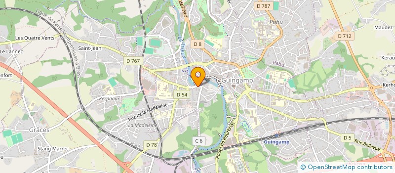 localisation de l'entreprise MEN'S CUT à GUINGAMP