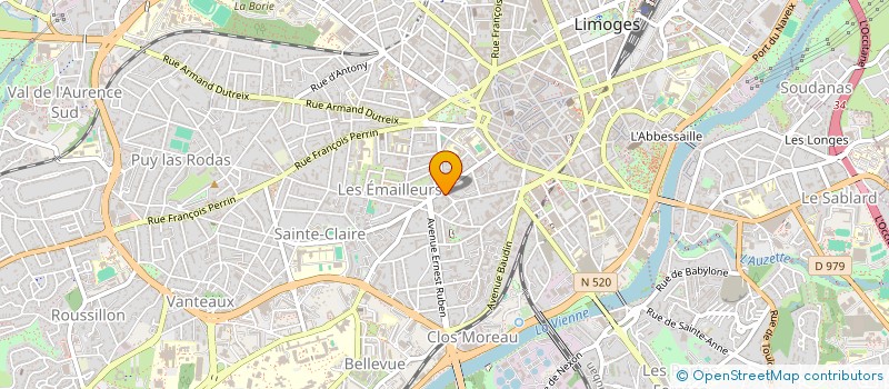 localisation de l'entreprise MENA CUISINES ET BAINS à LIMOGES