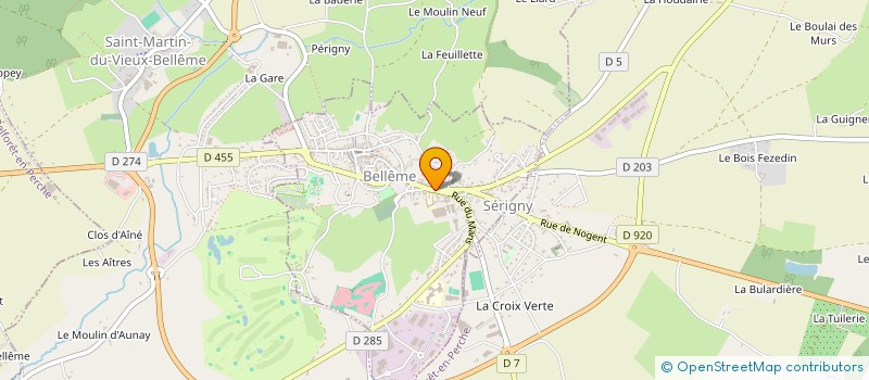 localisation de l'entreprise MENAGER à BELLEME