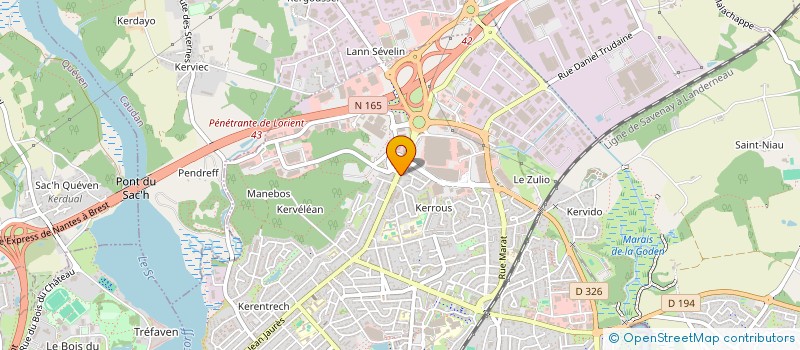 localisation de l'entreprise MENAGER BRETAGNE à LANESTER