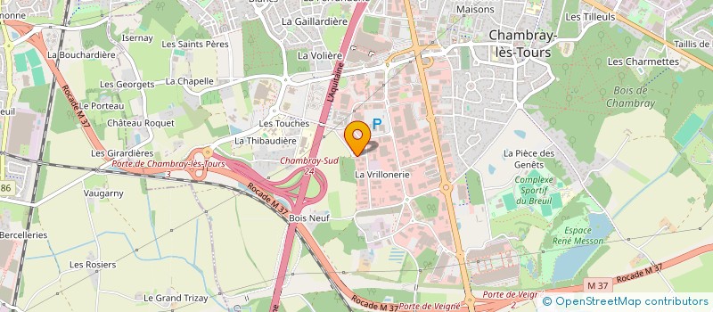 localisation de l'entreprise MENAGER'CENTER SARL  CHAMBRAY-LES-TOURS