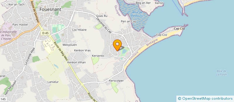 localisation de l'entreprise MENAGER DISTRIBUTION  FOUESNANT