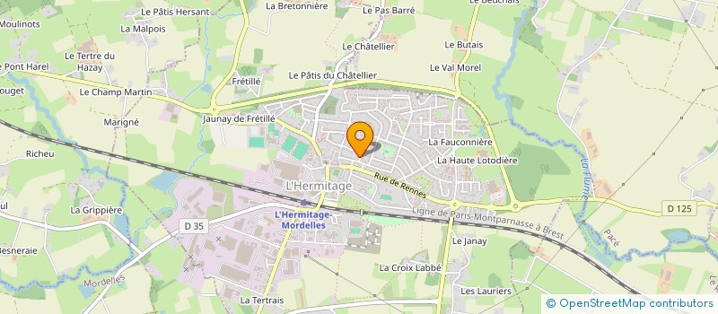 localisation de l'entreprise MENANT DELPHINE ET FABRICE  L'HERMITAGE