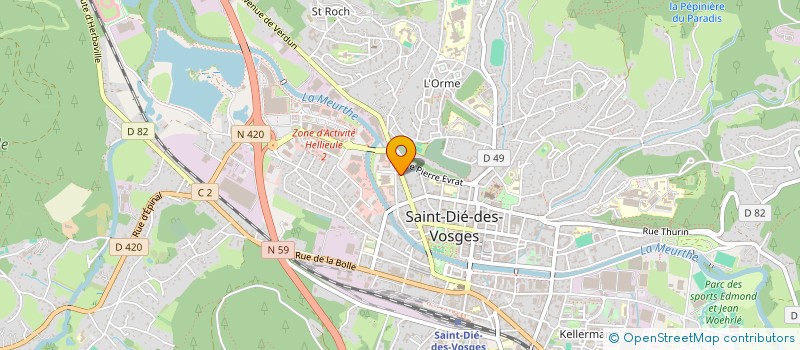localisation de l'entreprise MENANTILLE  SAINT-DIE-DES-VOSGES