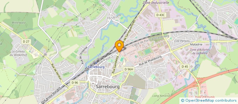 localisation de l'entreprise MENARA à SARREBOURG