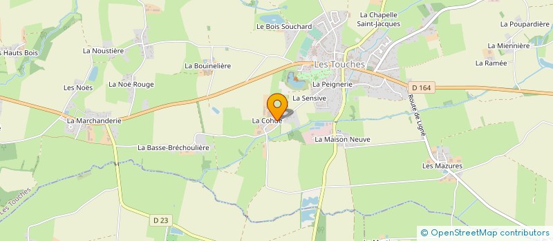 localisation de l'entreprise MENARD à LES TOUCHES