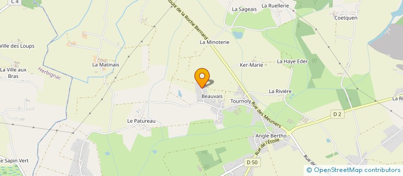 localisation de l'entreprise MENARD à MISSILLAC