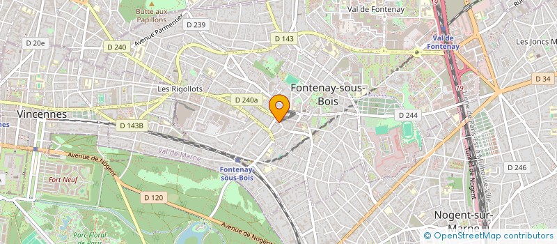 localisation de l'entreprise MENARD à FONTENAY SOUS BOIS
