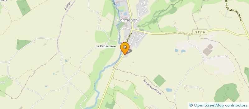 localisation de l'entreprise MENARD  CORMENON