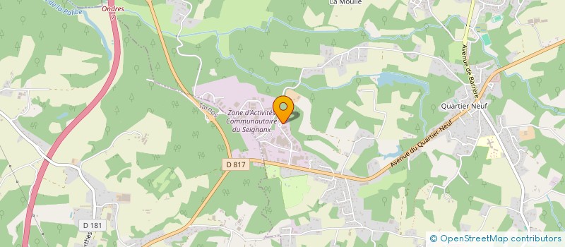 localisation de l'entreprise MENARD ELECTRICITES  SAINT-MARTIN-DE-SEIGNANX