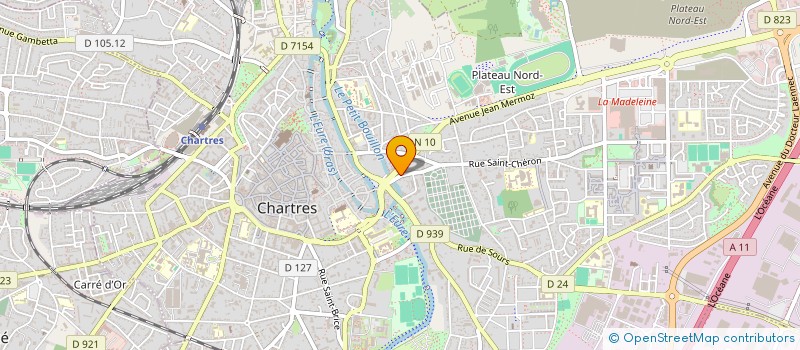 localisation de l'entreprise MENARD FLEURS à CHARTRES