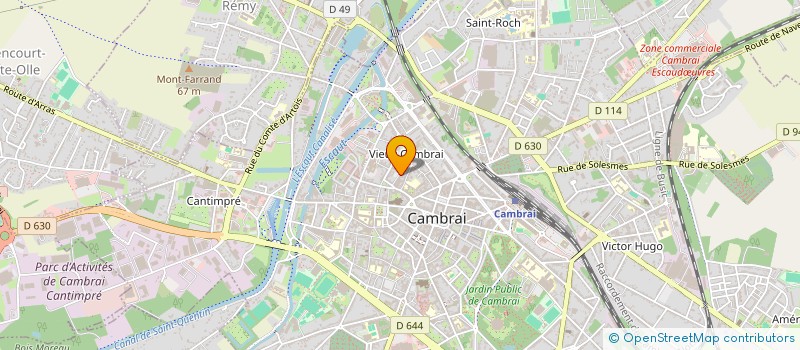localisation de l'entreprise MENARD JACOBS à CAMBRAI