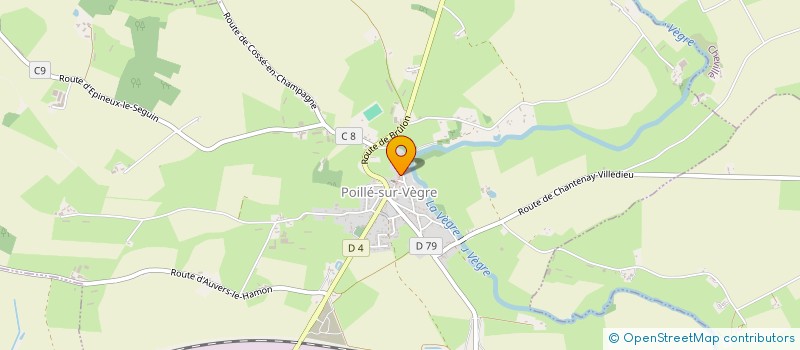 localisation de l'entreprise MENARD MORIN ELECTRICITE  POILLE SUR VEGRE