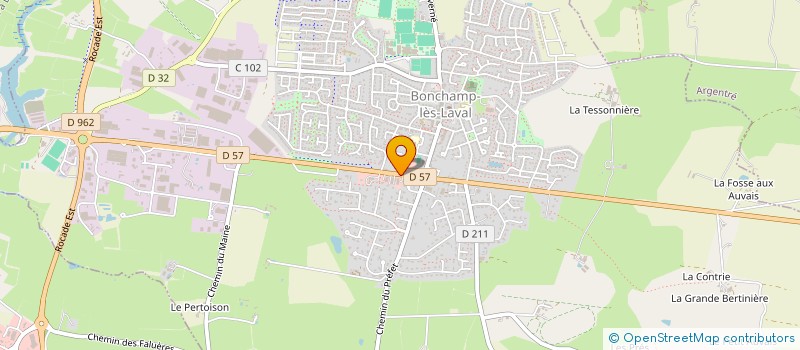 localisation de l'entreprise MENARD PERE ET FILS à BONCHAMP-LES-LAVAL