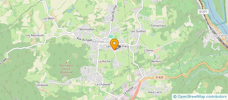 localisation de l'entreprise MENDES.07  FELINES