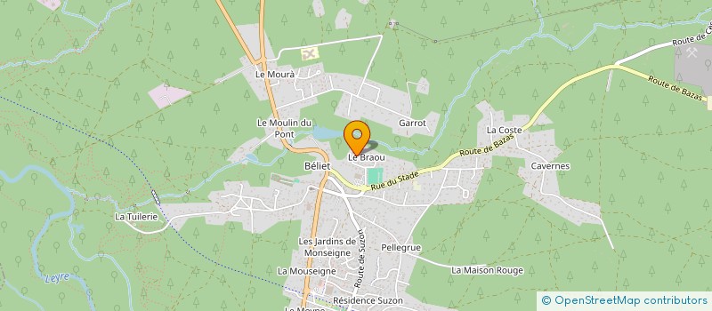 localisation de l'entreprise MENDONCA FORET  BELIN-BELIET