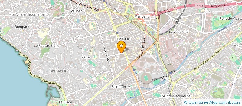 localisation de l'entreprise MENEGHIN  MARSEILLE 8EME