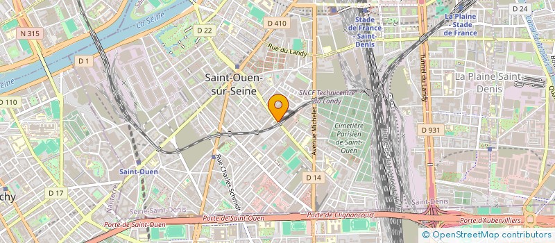 localisation de l'entreprise MENEL à SAINT-OUEN-SUR-SEINE