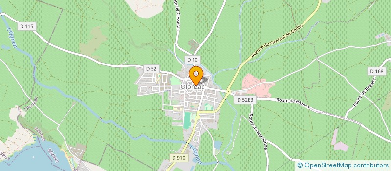 localisation de l'entreprise MENERBES TRAVAUX VITICOLES  OLONZAC