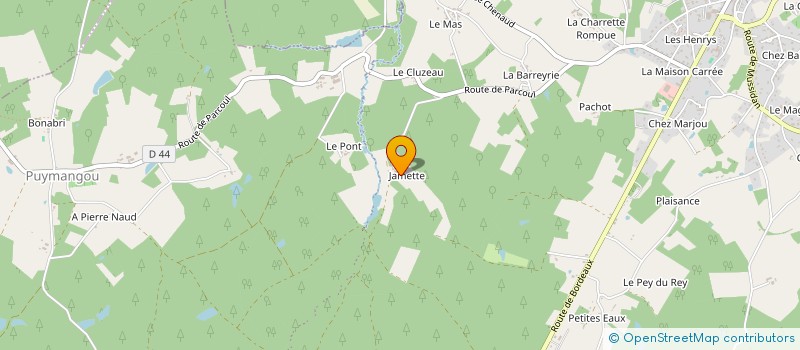 localisation de l'entreprise MENERET SERGE, PIERRE ET MADELEINE  SAINT AULAYE-PUYMANGOU