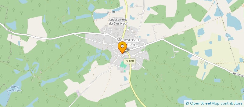 localisation de l'entreprise MENESTRELIENS EN FETE à MENESTREAU-EN-VILLETTE