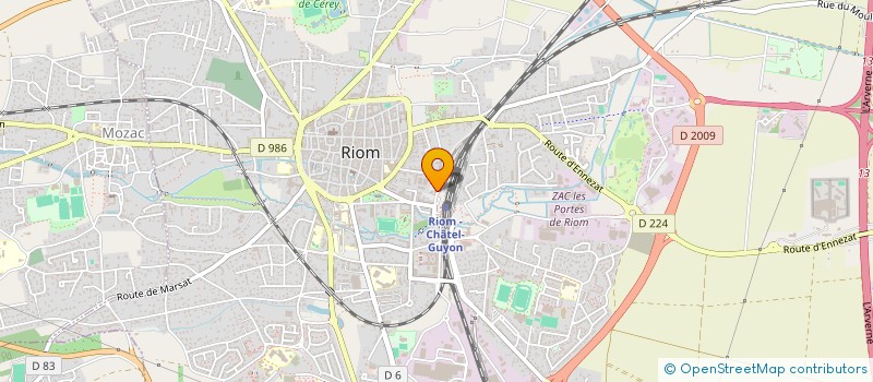 localisation de l'entreprise MENEVET  RIOM