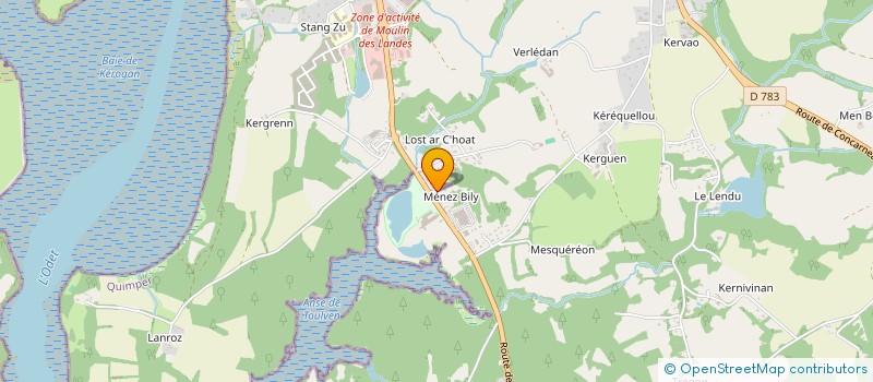 localisation de l'entreprise MENEZ BILY  QUIMPER