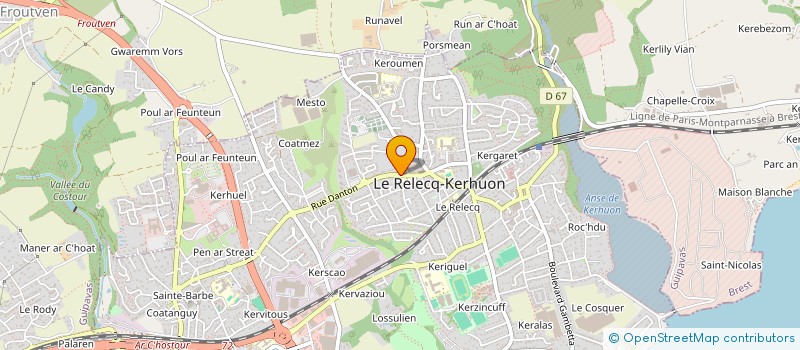 localisation de l'entreprise MENEZ-BODENES à LE RELECQ-KERHUON