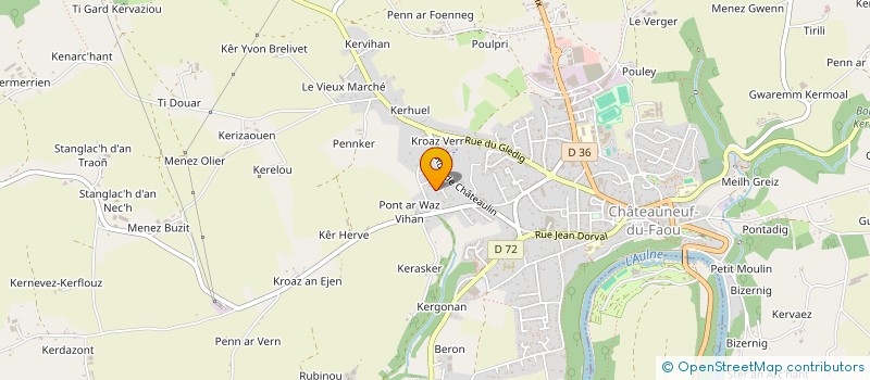 localisation de l'entreprise MENEZ DU CANISPORT à CHATEAUNEUF-DU-FAOU