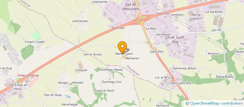localisation de l'entreprise MENEZ LEON à PLOUDANIEL