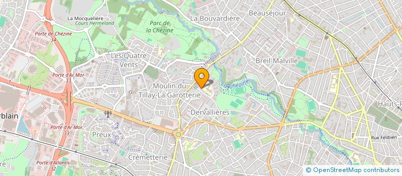 localisation de l'entreprise MENGA B.M.R.  NANTES
