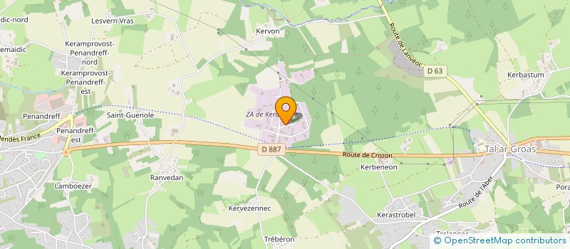 localisation de l'entreprise MENGOUCHI ETANCHEITE à CROZON