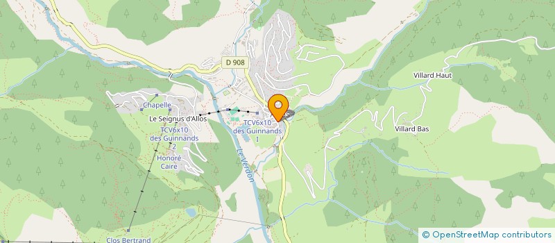localisation de l'entreprise MENI TRESOR à ALLOS