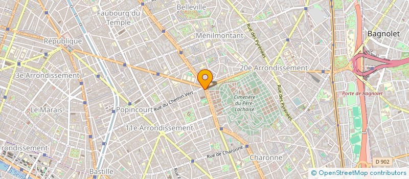 localisation de l'entreprise MENILMONTANT 65  OSNY