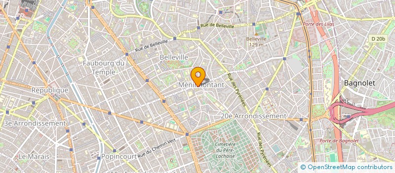 localisation de l'entreprise MENILMONTANT ALIMENTAIRE à PARIS
