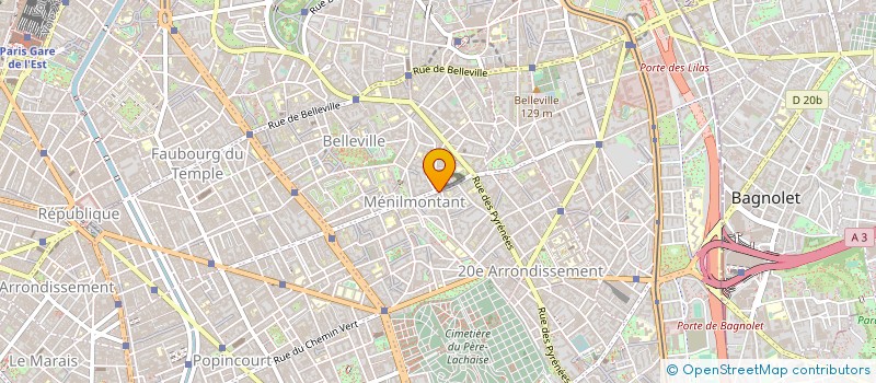 localisation de l'entreprise MENILMONTANT AUTOMOBILES à PARIS
