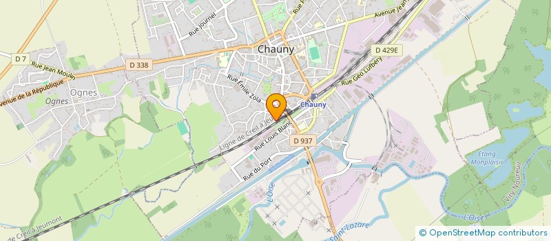 localisation de l'entreprise MENL IMMO  CHAUNY