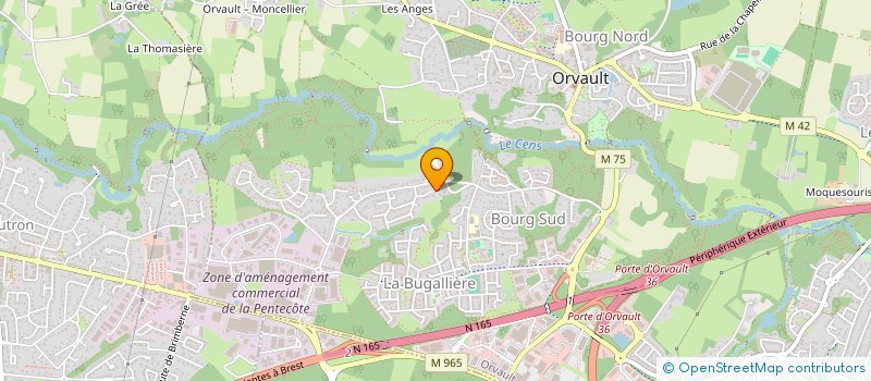 localisation de l'entreprise MENNAD à ORVAULT