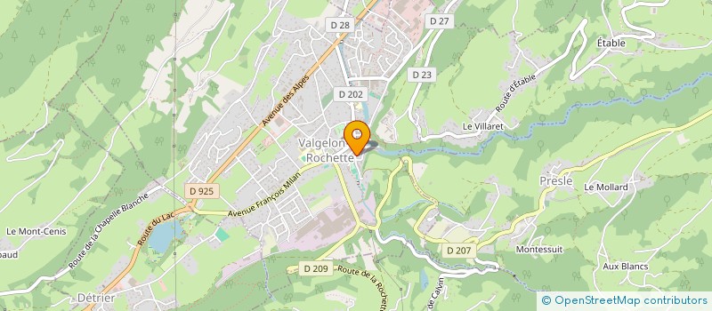 localisation de l'entreprise MENONI DAMIEN à VALGELON-LA ROCHETTE