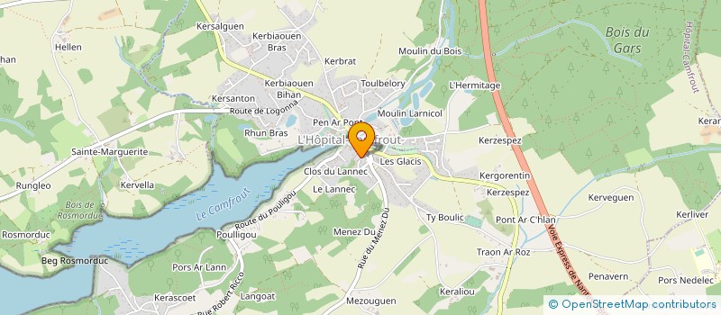 localisation de l'entreprise MENORAL à LOGONNA-DAOULAS