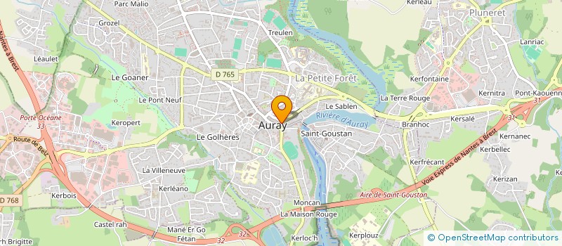 localisation de l'entreprise MENORET à AURAY