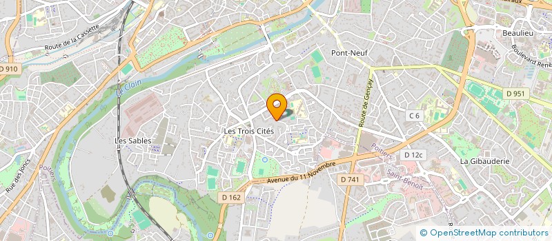 localisation de l'entreprise MENOS (MEDIATION NORD-SUD)  POITIERS