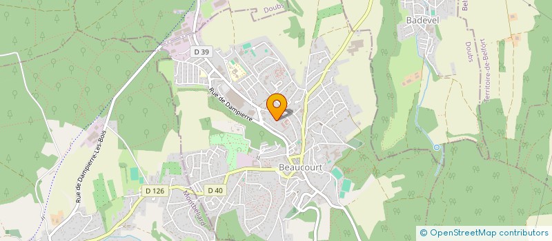 localisation de l'entreprise MENSA à BEAUCOURT