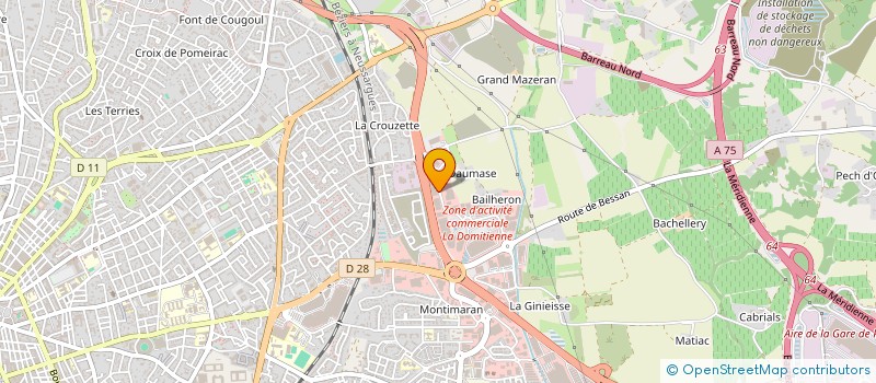 localisation de l'entreprise MENSADIS à BEZIERS