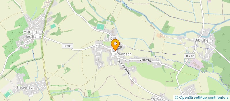 localisation de l'entreprise MENSE CURIALE CTE PAROISSES ENTRE EBERBACH ET SAUER  DURRENBACH