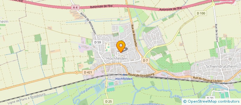 localisation de l'entreprise MENSE CURIALE DE LA COMMUNAUTE DE PAROISSES AU CUR DE LA ZORN  HOCHFELDEN