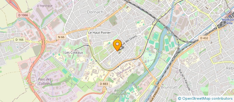 localisation de l'entreprise MENSE CURIALE DE LA COMMUNAUTE DE PAROISSES COTEAUX DE L'ILLBERG  MULHOUSE