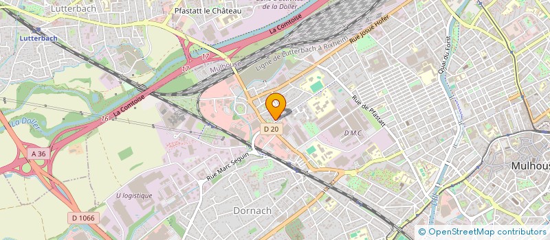 localisation de l'entreprise MENSE CURIALE DE LA COMMUNAUTE DE PAROISSES DES CHEMINEES  MULHOUSE