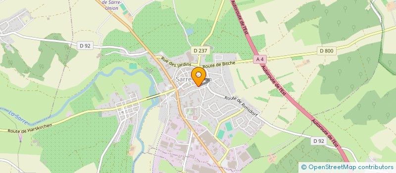 localisation de l'entreprise MENSE CURIALE DE LA COMMUNAUTE DE PAROISSES DES CLOCHERS DE LA SARRE ET DE L'EICHEL  SARRE-UNION